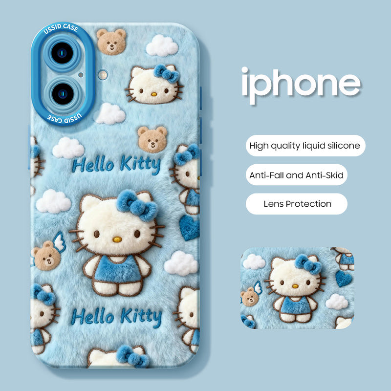 iPhone boncuk serisi | Hello Kitty Sıvı Silikon Telefon Kılıfı