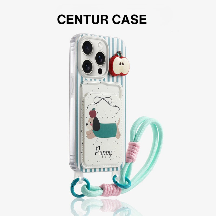iPhone Lanyard Serisi | Karikatür Tasarımlı Kart Tutucu Telefon Kılıfı