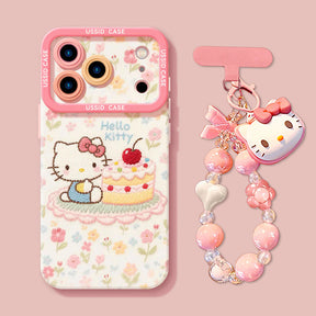 iPhone boncuk serisi | Hello Kitty Sıvı Silikon Telefon Kılıfı
