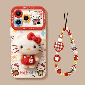 iPhone boncuk serisi | Hello Kitty Sıvı Silikon Telefon Kılıfı