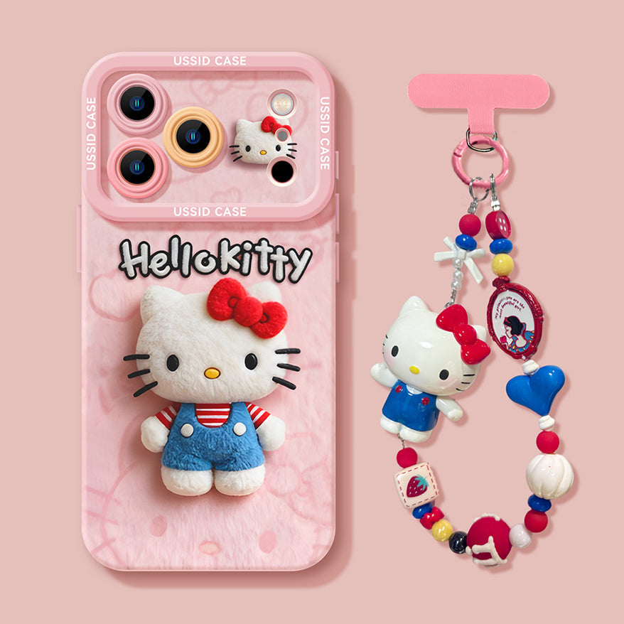 iPhone boncuk serisi | Hello Kitty Sıvı Silikon Telefon Kılıfı