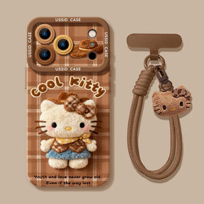 iPhone boncuk serisi | Hello Kitty Sıvı Silikon Telefon Kılıfı