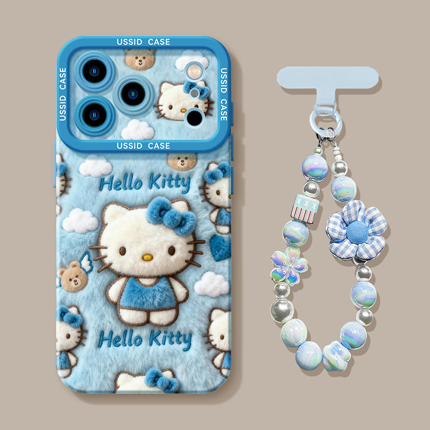 iPhone boncuk serisi | Hello Kitty Sıvı Silikon Telefon Kılıfı