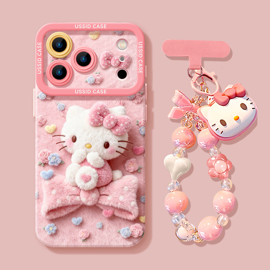 iPhone boncuk serisi | Hello Kitty Sıvı Silikon Telefon Kılıfı