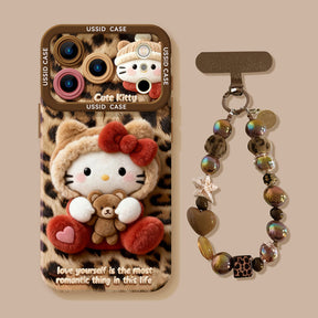 iPhone boncuk serisi | Hello Kitty Sıvı Silikon Telefon Kılıfı