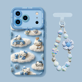 iPhone boncuk serisi | Hello Kitty Sıvı Silikon Telefon Kılıfı