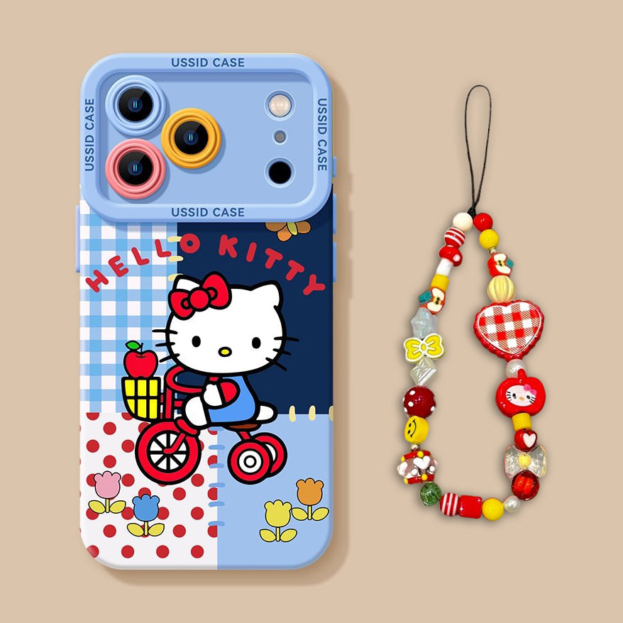 iPhone boncuk serisi | Hello Kitty Sıvı Silikon Telefon Kılıfı