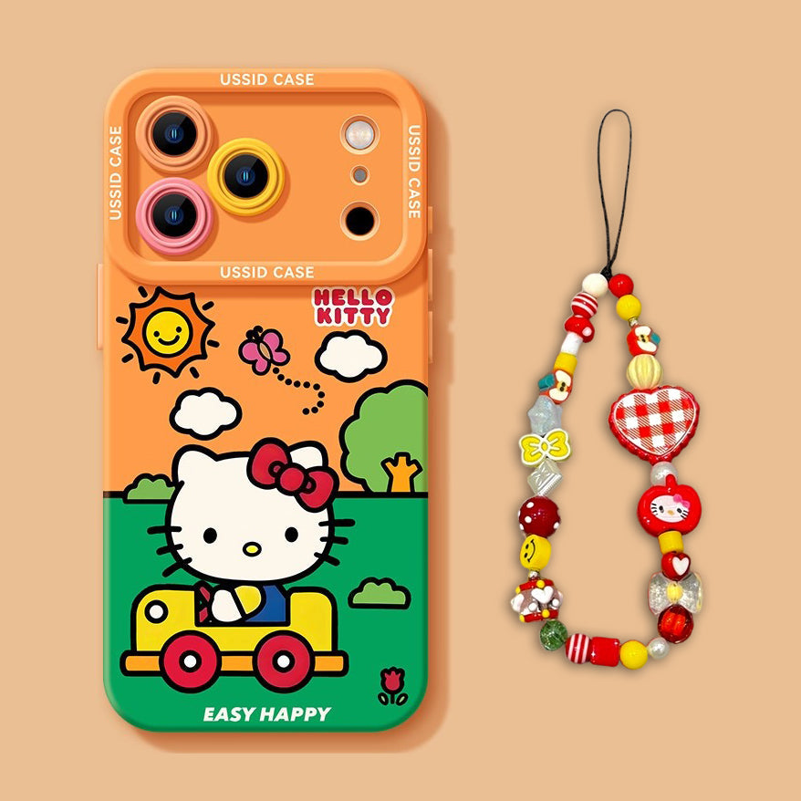 iPhone boncuk serisi | Hello Kitty Sıvı Silikon Telefon Kılıfı