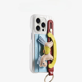 Deri Telefon kılıfı Kartlık & Charm