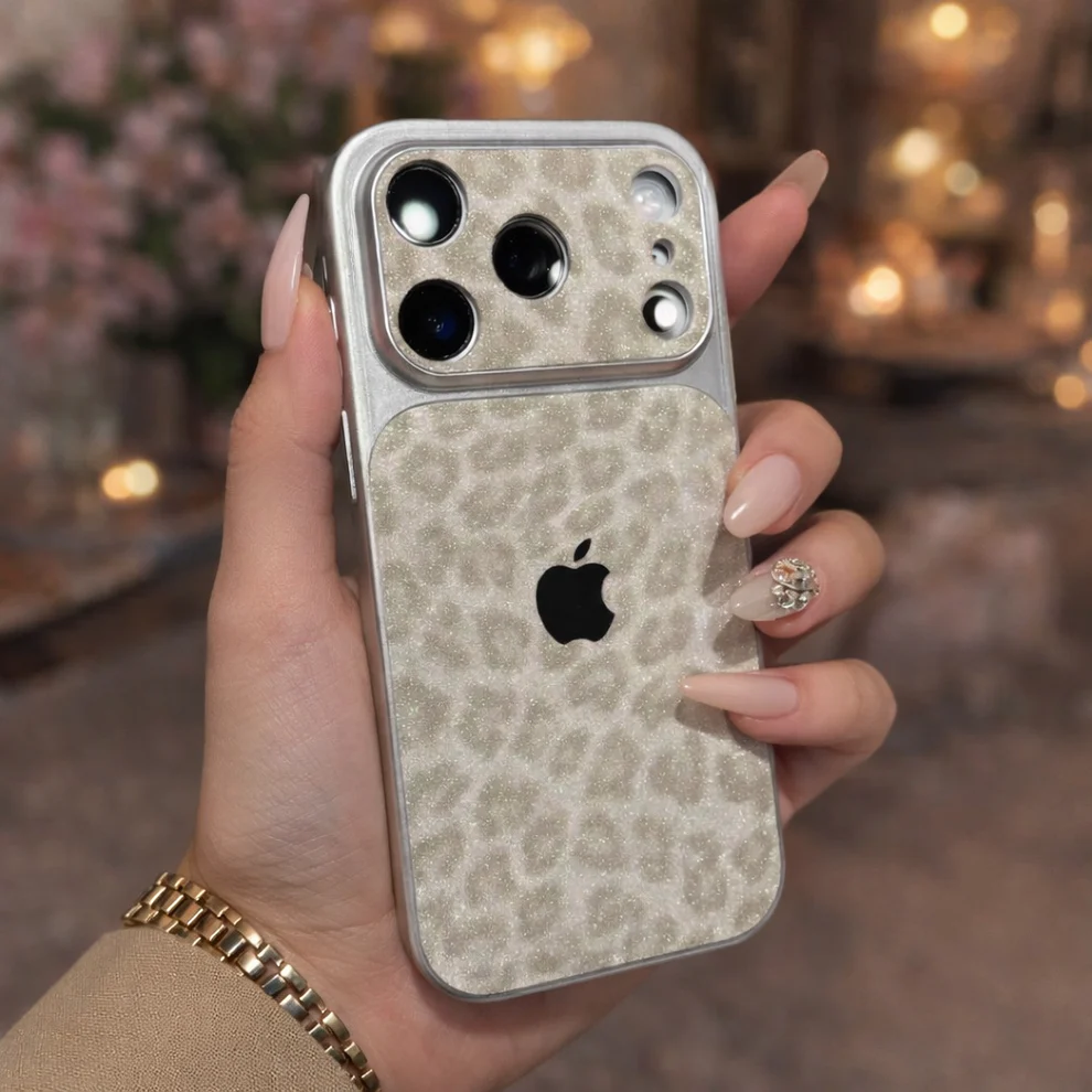 Premium Leopar Desenli iPhone Kılıfı