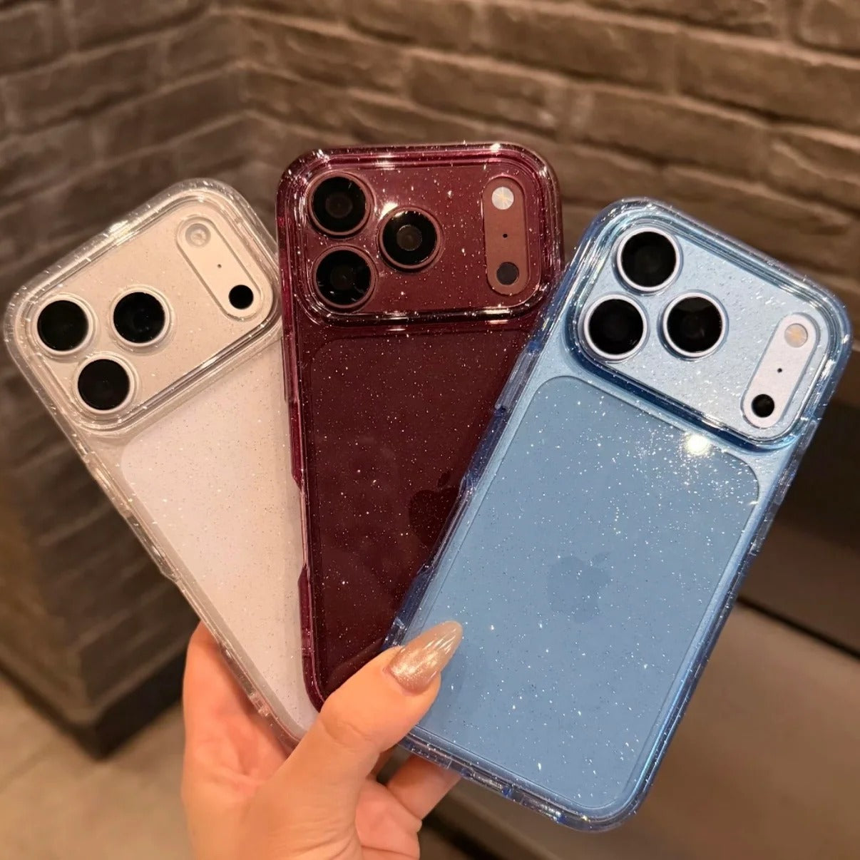Parıltılı Şeffaf iPhone Kılıfı