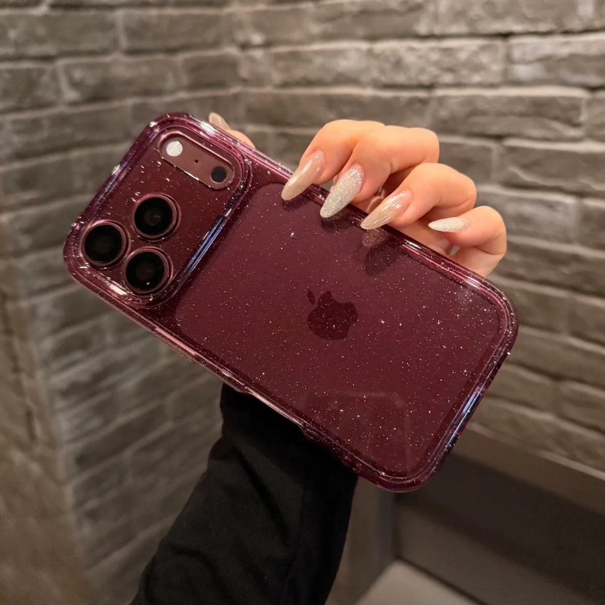 Parıltılı Şeffaf iPhone Kılıfı