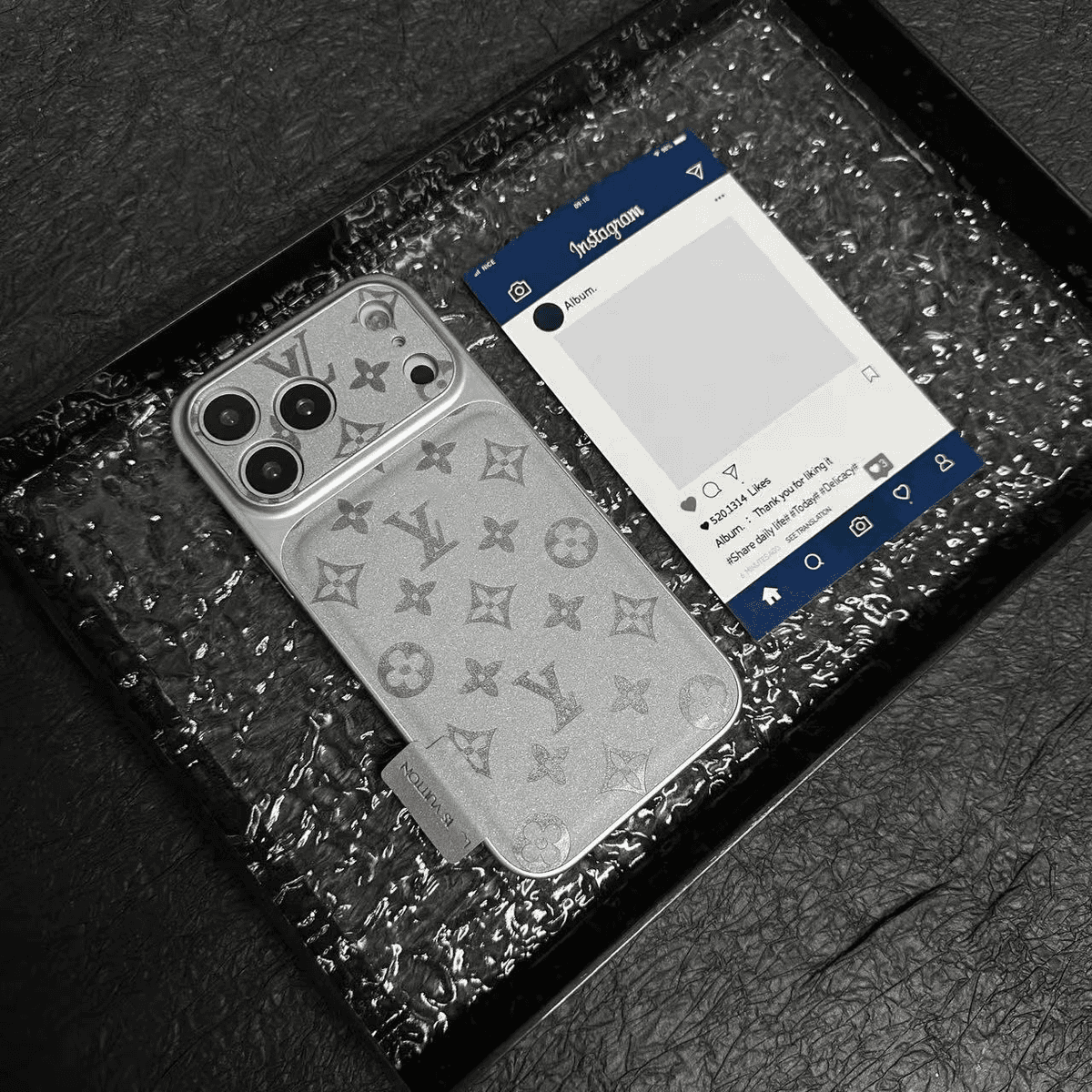 Premium LV Microfiber Deri iPhone Kılıf